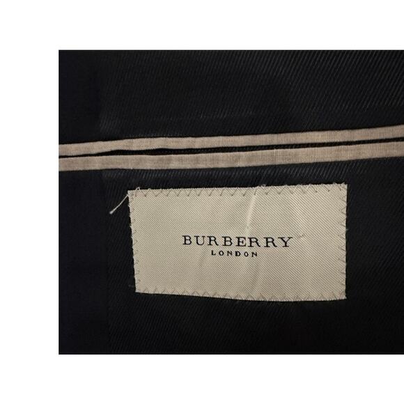 NWOT BURBERRY LONDON 100% Wool Black  3-Button Suit Men’s Size 42L Bond Street - Picture 6 of 8